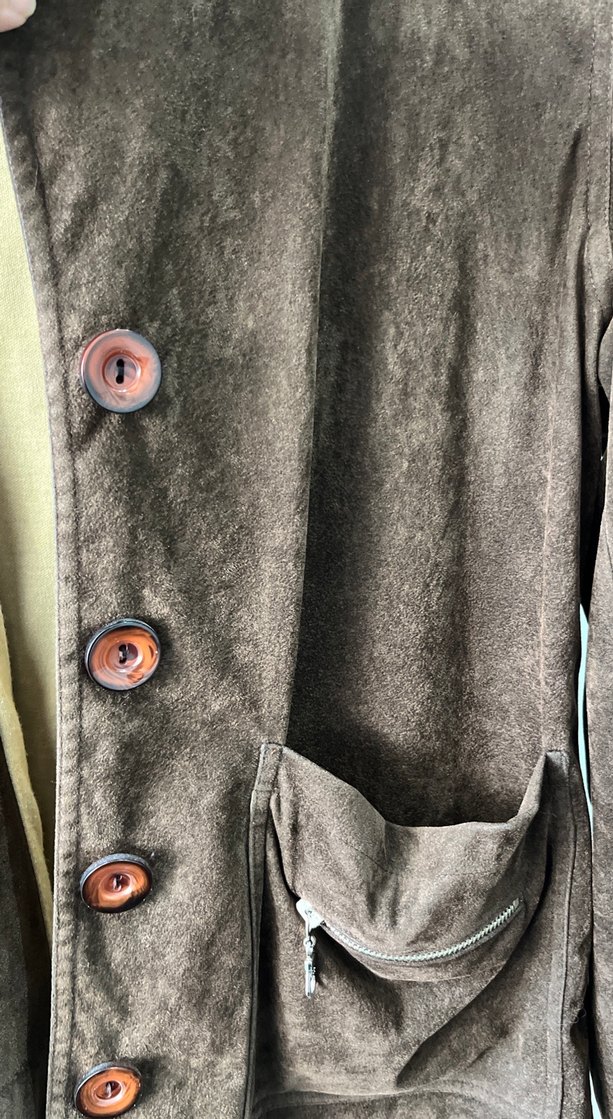 Kahverengi Süet Kadın Deri Ceket - Görsel 5