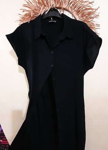 40 Beden siyah Renk Gömlek elbise 