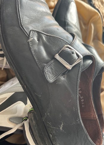 Gri Deri Tokalı Erkek Klasik Ayakkabı - Görsel 3