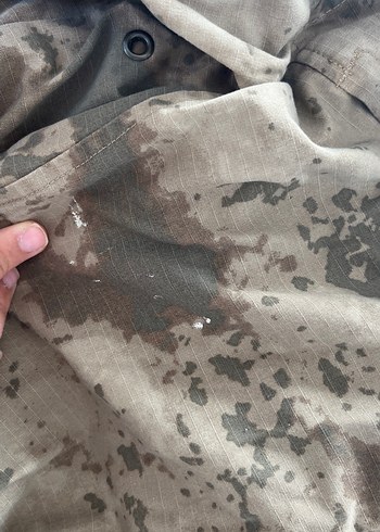 Gri Kamuflaj Desenli Erkek Keten Ceket/mont - Görsel 6