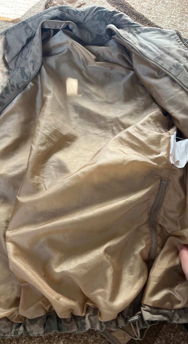 Gri Kamuflaj Desenli Erkek Keten Ceket/mont - Görsel 3