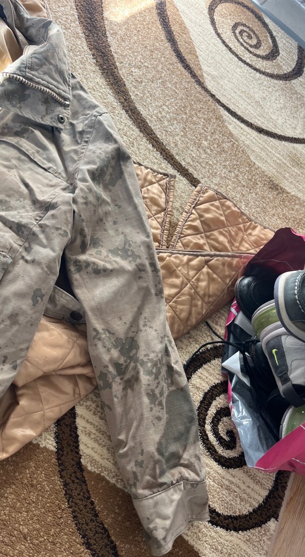 Gri Kamuflaj Desenli Erkek Keten Ceket/mont - Görsel 2