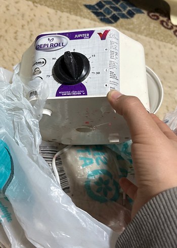 Beyaz Parlak Plastik ağda makınesı - Görsel 3