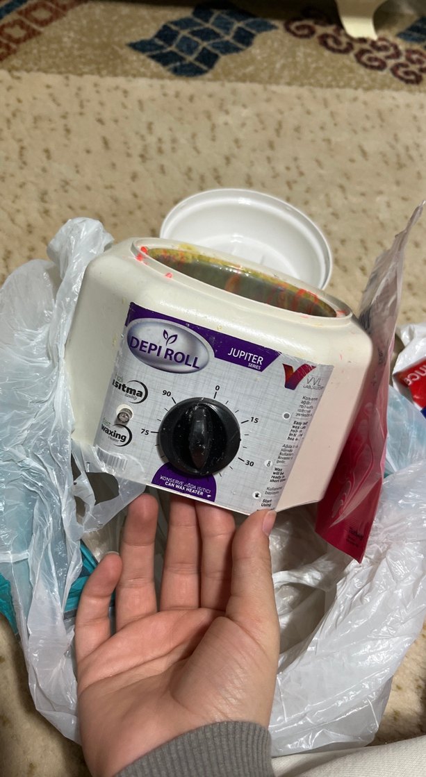 Beyaz Parlak Plastik ağda makınesı - Görsel 2