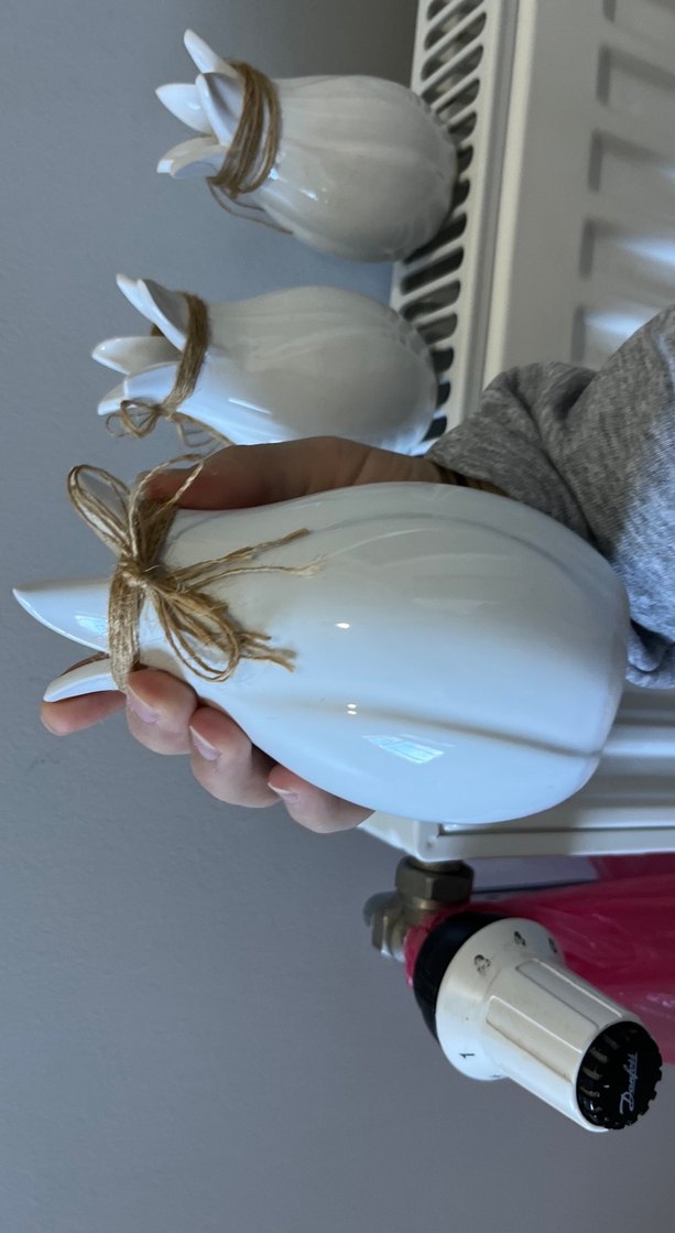 Beyaz Seramik Vazo Seti 3'lü - Görsel 5