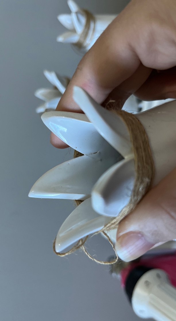 Beyaz Seramik Vazo Seti 3'lü - Görsel 4