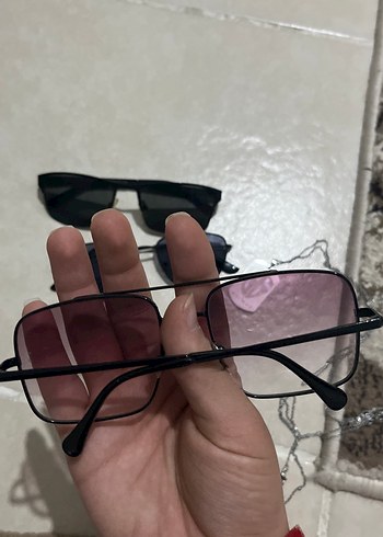 Siyah Minimalist erkek/kadın Güneş Gözlükleri - Görsel 3