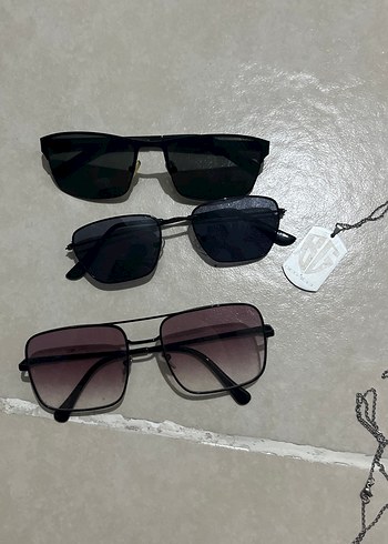 Siyah Minimalist erkek/kadın Güneş Gözlükleri - Görsel 2