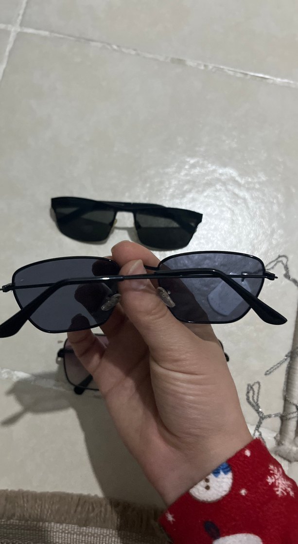 Siyah Minimalist erkek/kadın Güneş Gözlükleri - Görsel 4