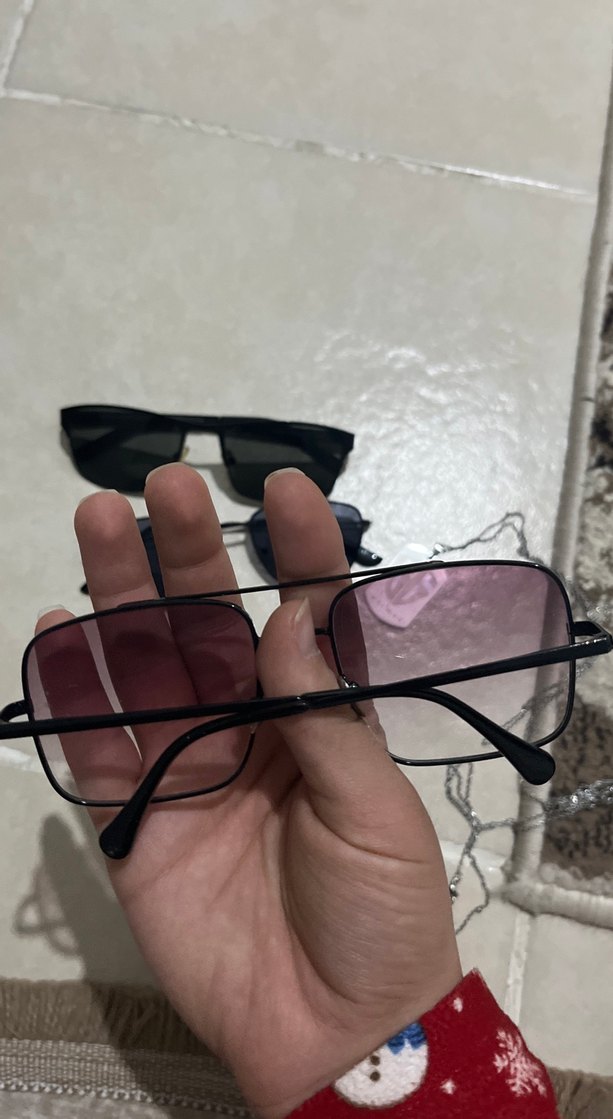 Siyah Minimalist erkek/kadın Güneş Gözlükleri - Görsel 3