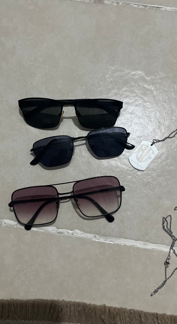 Siyah Minimalist erkek/kadın Güneş Gözlükleri - Görsel 2