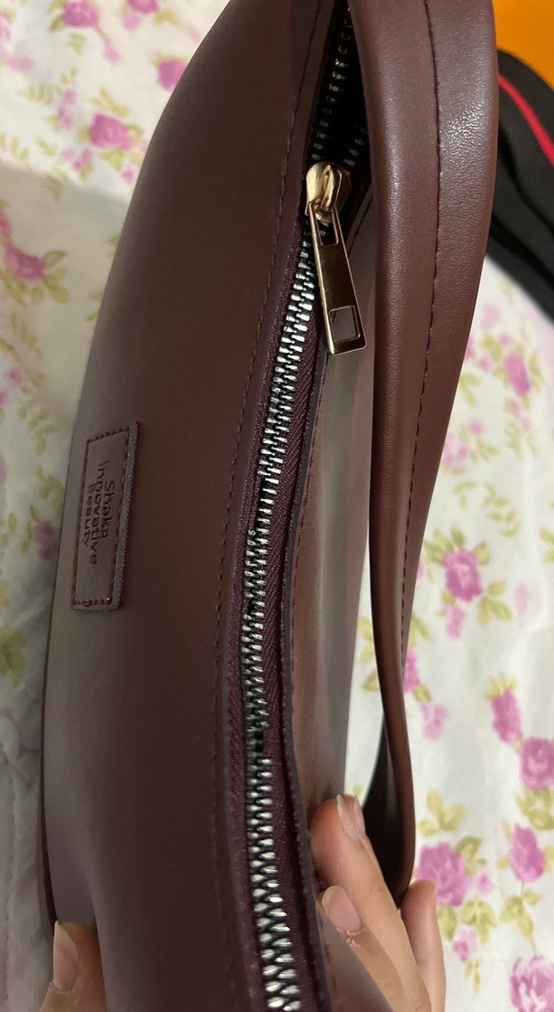 Bordo Deri Kadın Omuz Çantası - Görsel 2