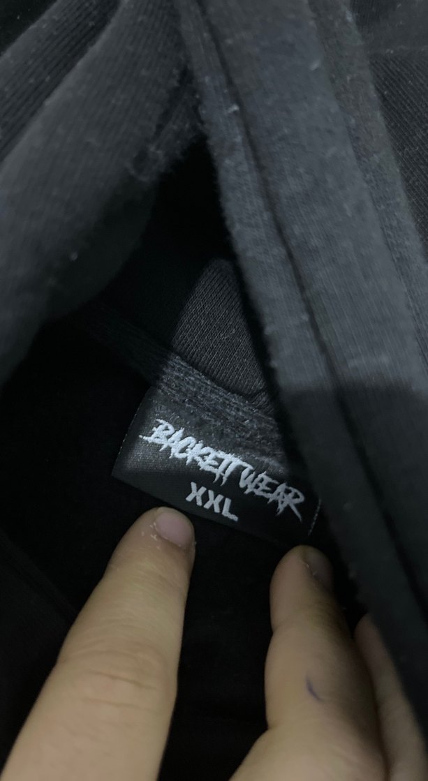 Siyah Kapüşonlu unısex Sweatshirt - Görsel 2