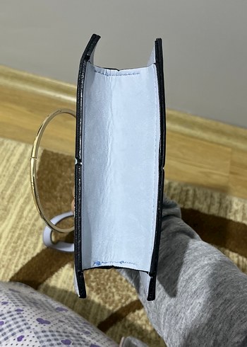 Mavi Süet Kadın Çanta Tokalı - Görsel 4