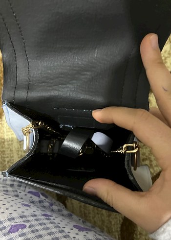 Mavi Süet Kadın Çanta Tokalı - Görsel 2