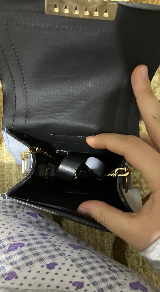 Mavi Süet Kadın Çanta Tokalı - Görsel 2