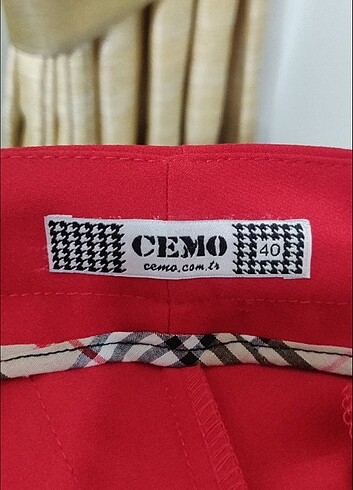 Koyu kırmızı kumaş pantolon 