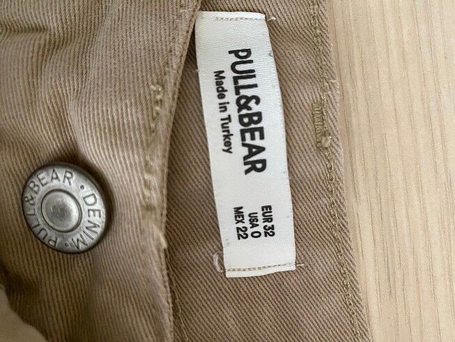 32 Beden Pull and bear kargo pantolon
