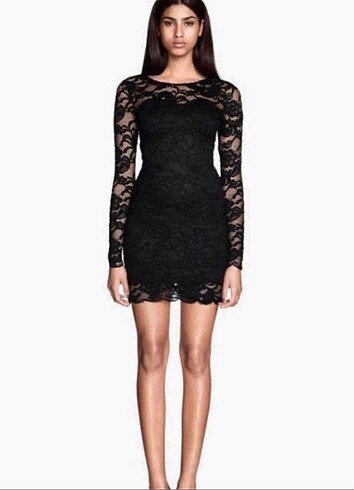 H&M Dantel Elbise