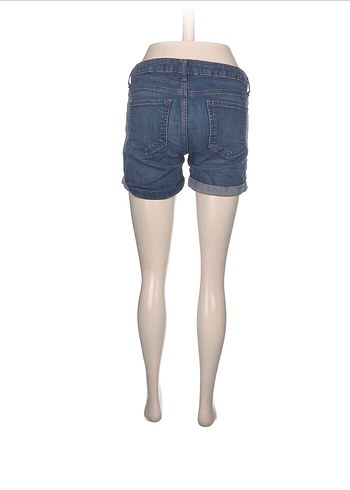 Kadın Kot Mini Şort Koyu Mavi - Görsel 3