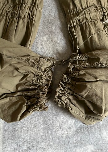 Kadın Haki paraşüt pantolon - Görsel 9