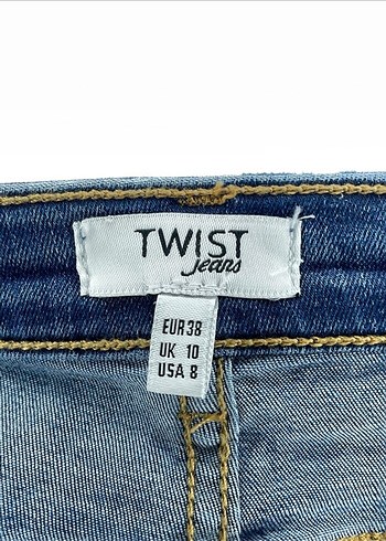 Lacivert Dar Kesim Midi Kadın Kot Pantolon - Görsel 4