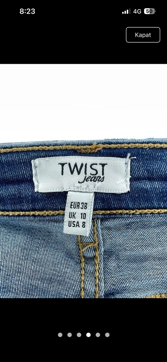 Lacivert Dar Kesim Midi Kadın Kot Pantolon - Görsel 4