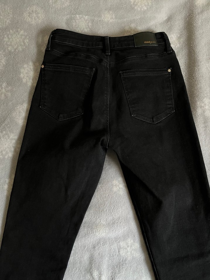 Siyah dar Kesim Kot Pantolon - Görsel 5