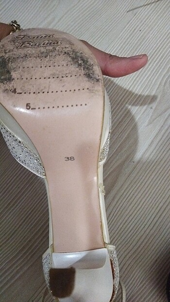 38 Beden beyaz Renk Bayan topuklu ayakkabi