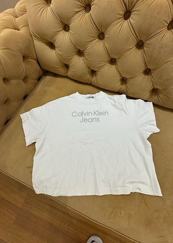 Calvin Klein Beyaz Kadın Tişört - Görsel 5