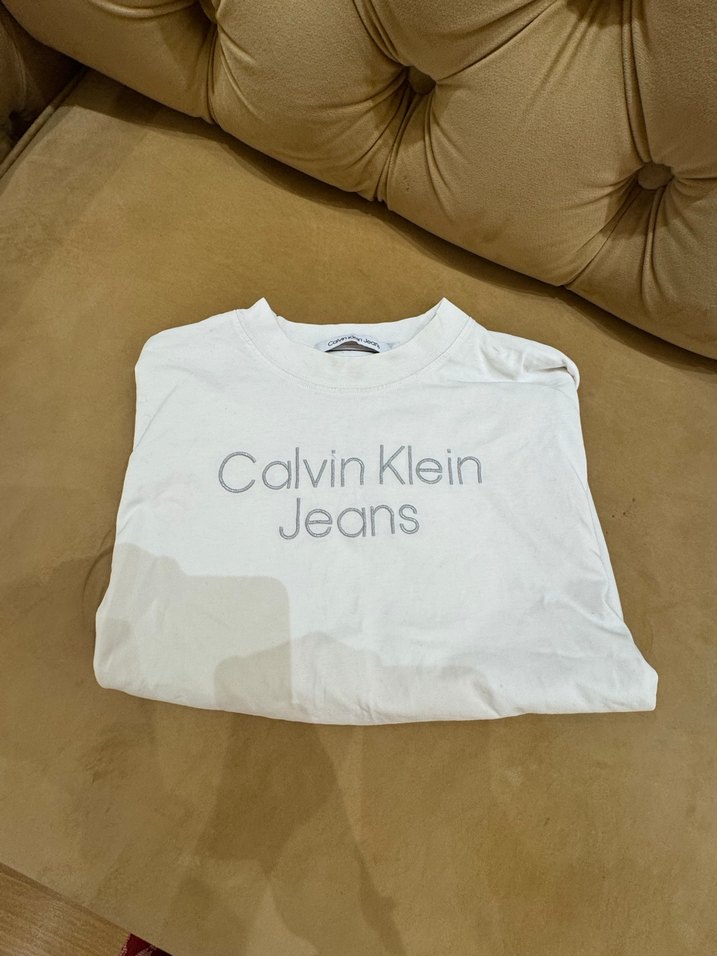 Calvin Klein Beyaz Kadın Tişört - Görsel 3