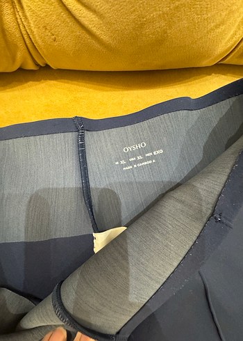 Drapeli Lacivert Kadın Kumaş Pantolon - Görsel 3