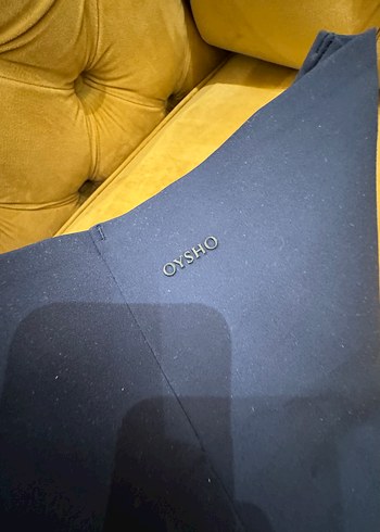 Drapeli Lacivert Kadın Kumaş Pantolon - Görsel 4