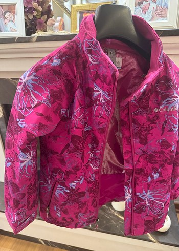 Pembe Baskılı Uzun Kollu kız çocuk mont - Görsel 2