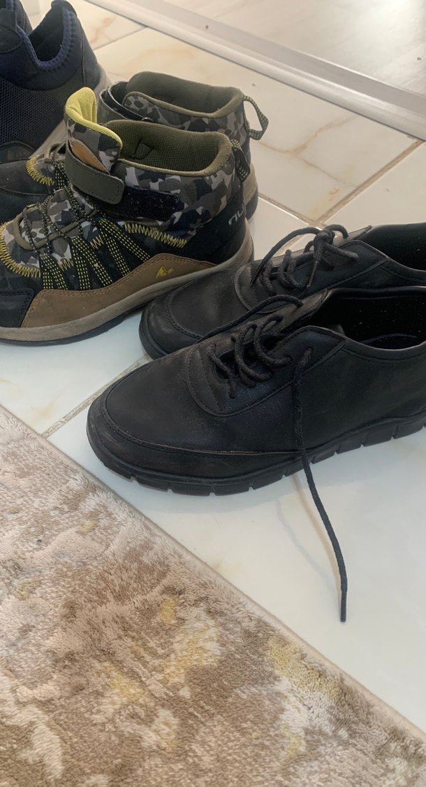 Gri Erkek Spor Ayakkabı Velcro - Görsel 3