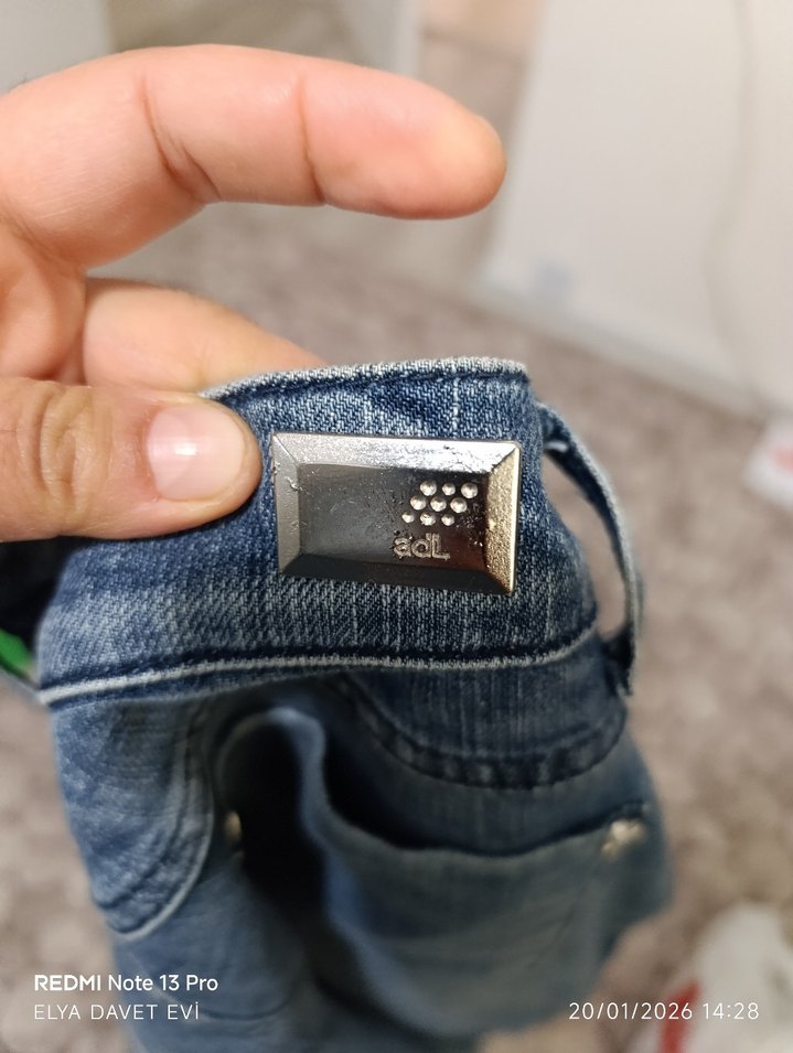 adL Kadın Bağcıklı Lacivert Batik Jean - Görsel 2