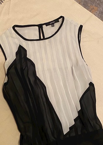 Koton Siyah-Beyaz Pilili Abiye Elbise - Görsel 2