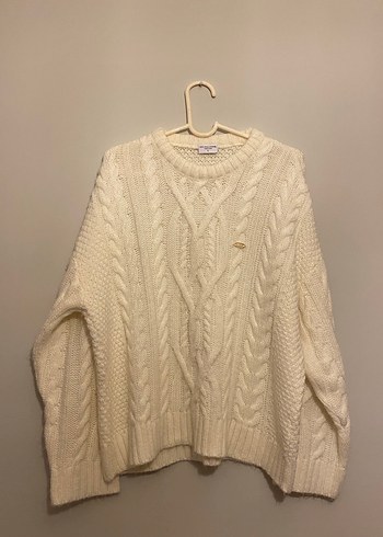 US Polo Beyaz Örgü Kadın Kazak - Görsel 2