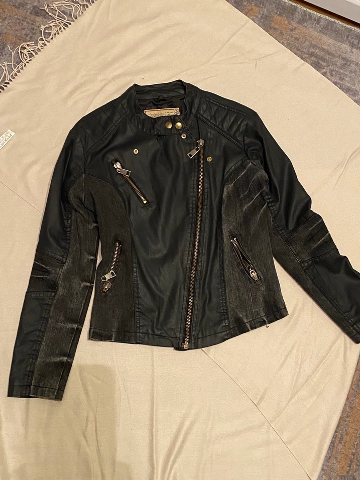 Vintage Deri Ceket - Görsel 2