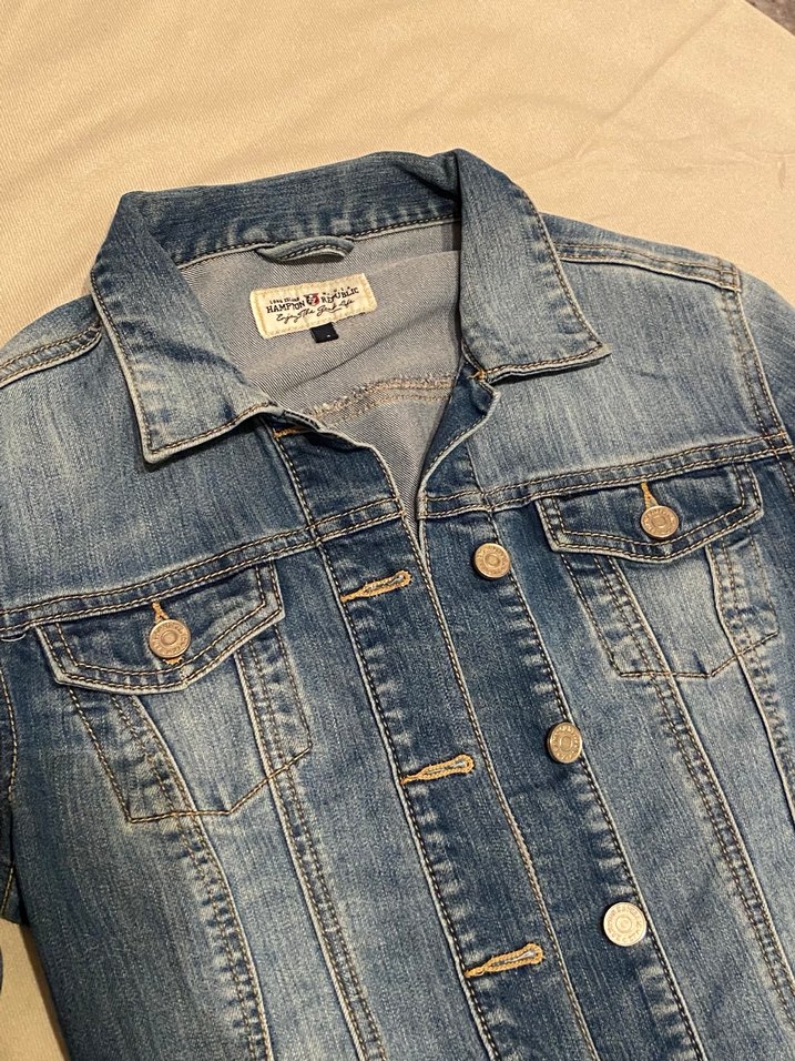 Düğmeli Mavi Kadın Denim Kot Ceket - Görsel 2