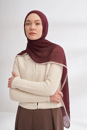 Müslin biyeli şal