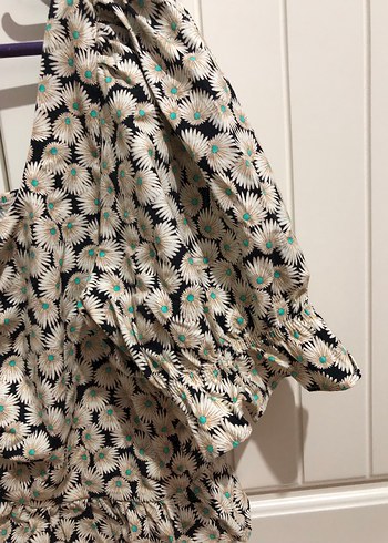 Ekru Desenli Straplez Kadın Bluz - Görsel 4