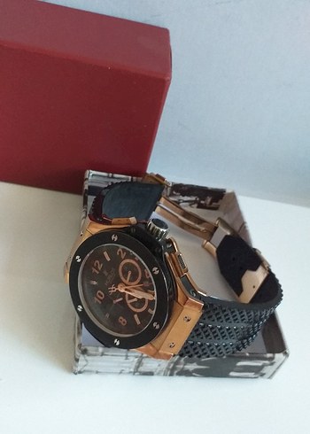  Beden kahverengi Renk hublot Kahverengi Erkek Kol Saati A+ kalite