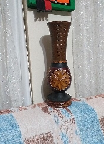  Beden Dekoratif ahşap büyük boy vazo 46 cm 