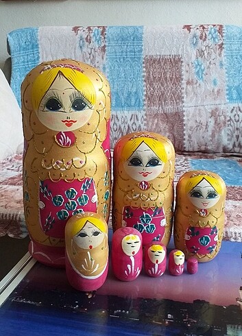 Diğer Dekoratif büyük boy 8 lı matruşka en büyüğü 26 cm
