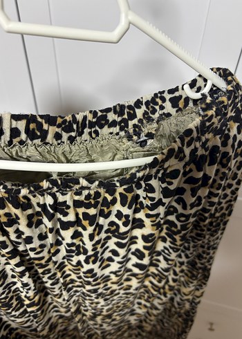 Kahverengi Leopar Desenli Midi Etek - Görsel 3