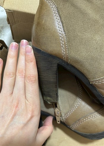 Kahverengi Süet Kadın Bot - Görsel 5