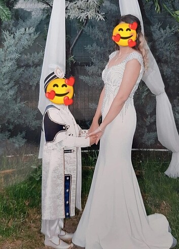 Beyaz balık model abiye