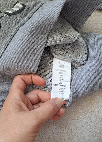 5 Yaş Beden Gri Uzun Kollu Erkek Çocuk Sweatshirt