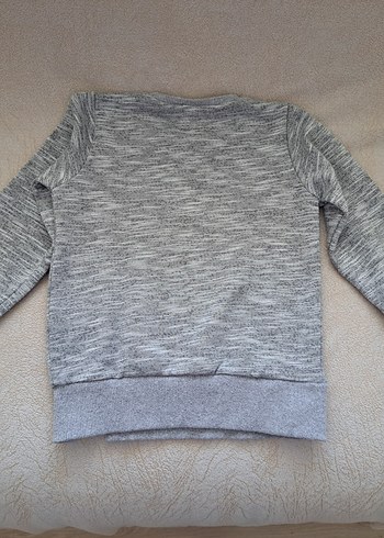 5 Yaş Beden gri Renk Gri Uzun Kollu Erkek Çocuk Sweatshirt